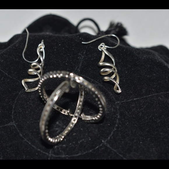 Earrings silver set - Picture 3 of 4